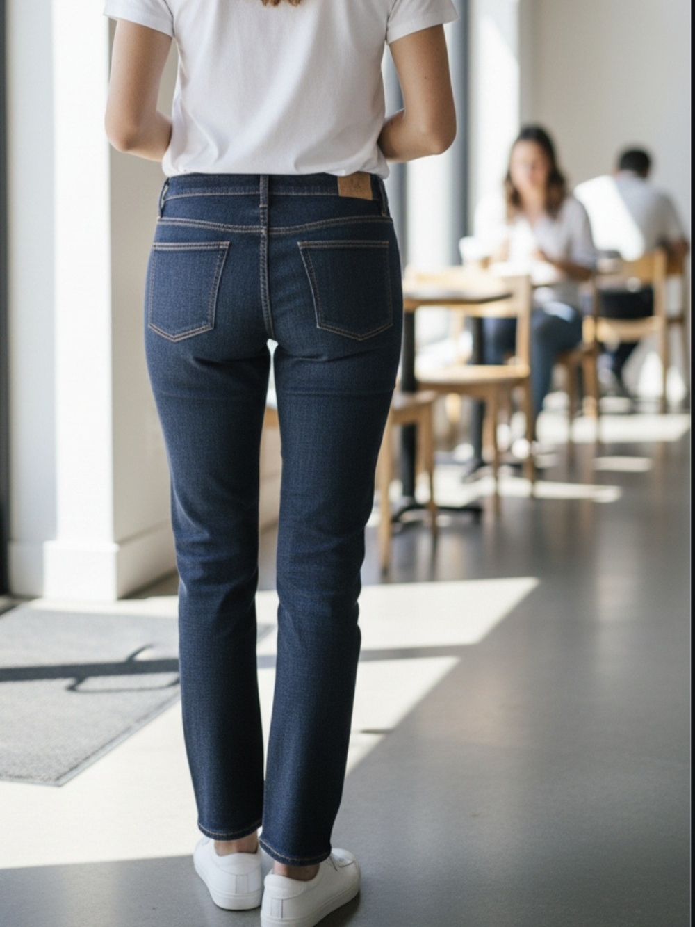 Armani Exchange Dark Blue Straight-Leg Women’s Jeans